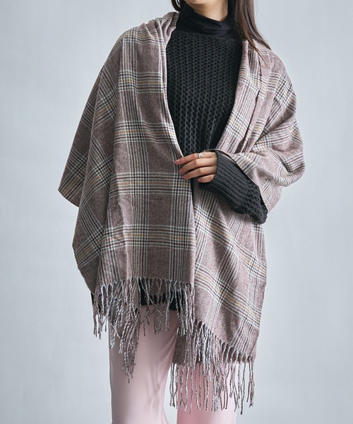 MAISON BREEZE（メゾンブリーズ）の「【MAISON BREEZE】程よい厚みでアレンジ自在♪グレンチェック柄大判ストール マフラー SCCH209（マフラー・レディース・その他5/その他4/その他6/その他1/その他2/その他3・FREE）」の20枚目の写真