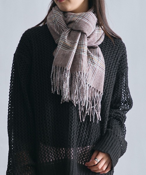 MAISON BREEZE（メゾンブリーズ）の「【MAISON BREEZE】程よい厚みでアレンジ自在♪グレンチェック柄大判ストール マフラー SCCH209（マフラー・レディース・その他5/その他4/その他6/その他1/その他2/その他3・FREE）」の22枚目の写真