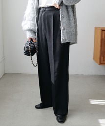 テックウールストレッチワイドパンツ