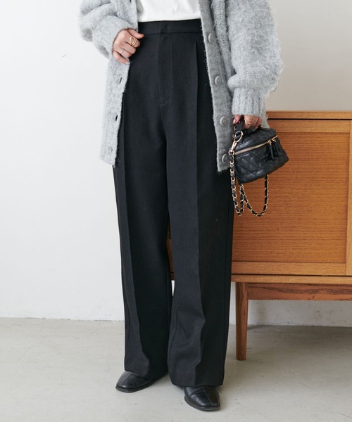 DISCOAT（ディスコート）の「テックウールストレッチワイドパンツ（その他パンツ・レディース・ブラック/ブラウン/グレー/アイボリー・SMALL/MEDIUM/LARGE）」の9枚目の写真