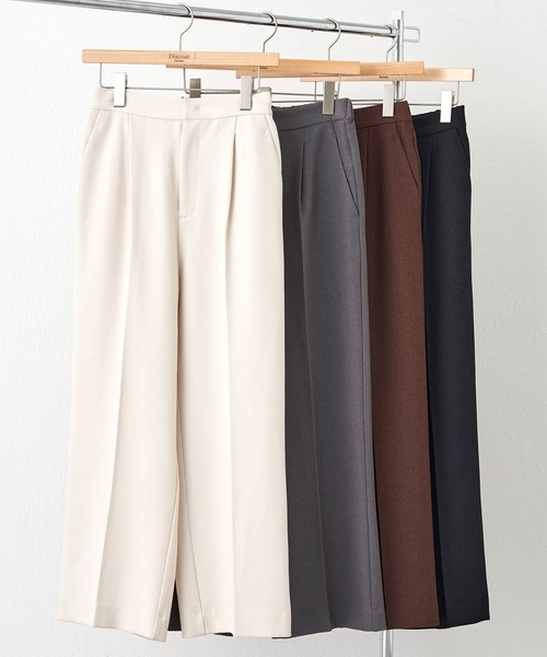DISCOAT（ディスコート）の「テックウールストレッチワイドパンツ（その他パンツ・レディース・ブラック/ブラウン/グレー/アイボリー・SMALL/MEDIUM/LARGE）」の11枚目の写真