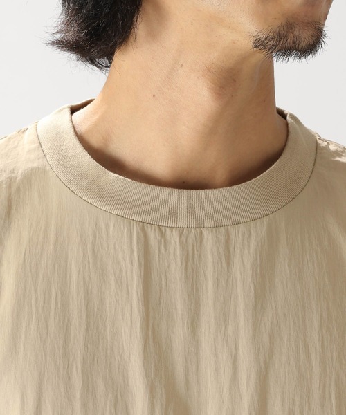 niko and...（ニコアンド）の「布帛切り替えダンボールプルオーバー（Tシャツ/カットソー・メンズ・カーキ/ベージュ/オレンジ/ブラック・MEDIUM/LARGE）」の12枚目の写真