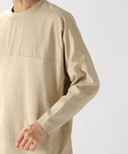 niko and...（ニコアンド）の「布帛切り替えダンボールプルオーバー（Tシャツ/カットソー・メンズ・カーキ/ベージュ/オレンジ/ブラック・MEDIUM/LARGE）」の13枚目の写真