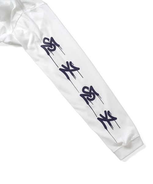 MFC STORE（エムエフシーストア）の「YUGO x MFC STORE YUGO STENCIL  L/S TEE（Tシャツ/カットソー・メンズ・ブラック/ホワイト・S/M/L/XL/XXL）」の7枚目の写真