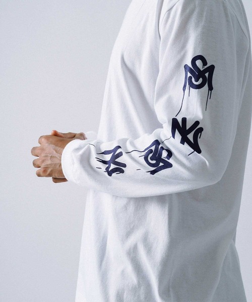 MFC STORE（エムエフシーストア）の「YUGO x MFC STORE YUGO STENCIL  L/S TEE（Tシャツ/カットソー・メンズ・ブラック/ホワイト・S/M/L/XL/XXL）」の3枚目の写真