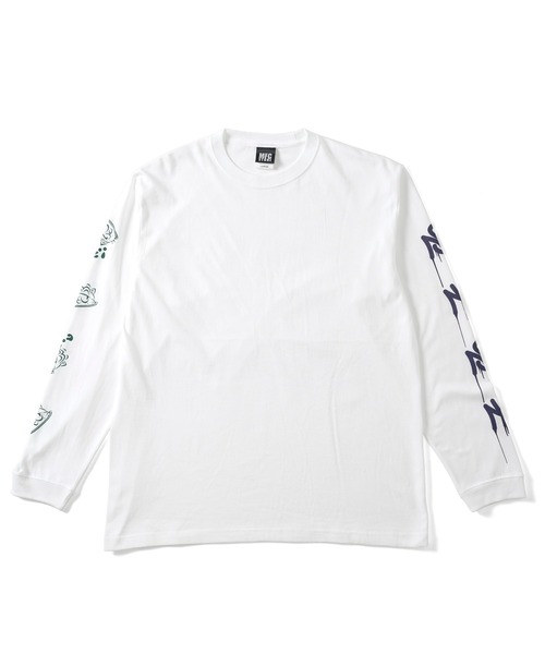 MFC STORE（エムエフシーストア）の「YUGO x MFC STORE YUGO STENCIL  L/S TEE（Tシャツ/カットソー・メンズ・ブラック/ホワイト・S/M/L/XL/XXL）」の5枚目の写真