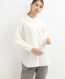 SHOO・LA・RUE | 前を閉めても羽織でも着回しできる！バンドカラー シャツ(シャツ/ブラウス)