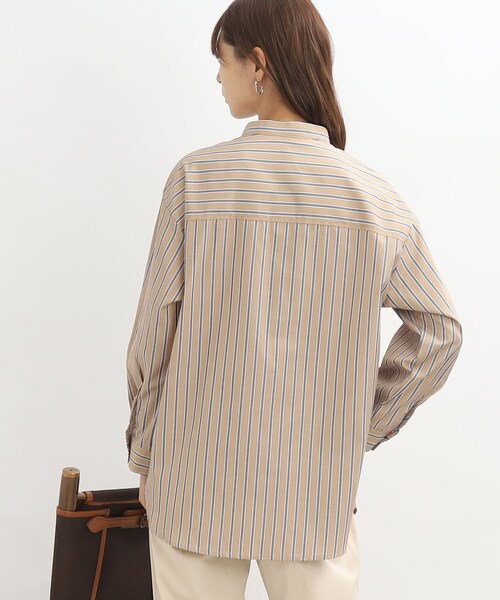 SHOO・LA・RUE（シューラルー）の「◆前を閉めても羽織でも着回しできる！バンドカラー シャツ（シャツ/ブラウス・レディース・ホワイト系/ベージュ系2/ネイビー系2・02/03/04）」の11枚目の写真