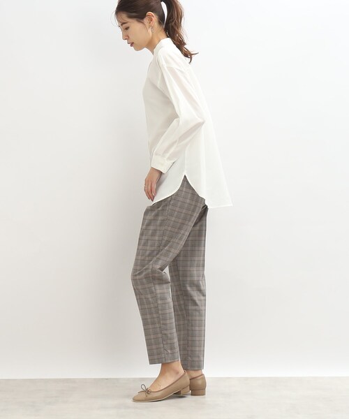 SHOO・LA・RUE（シューラルー）の「◆前を閉めても羽織でも着回しできる！バンドカラー シャツ（シャツ/ブラウス・レディース・ホワイト系/ベージュ系2/ネイビー系2・02/03/04）」の19枚目の写真