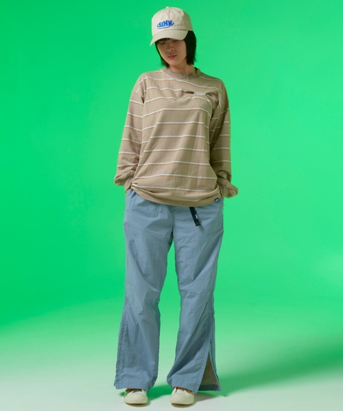 SINK kotohayokozawa（シンク コトハヨコザワ）の「【Nukeme×SINK】GLITCH EMBROIDERY　CAP（キャップ・レディース・ベージュ/ネイビー・FREE）」の8枚目の写真