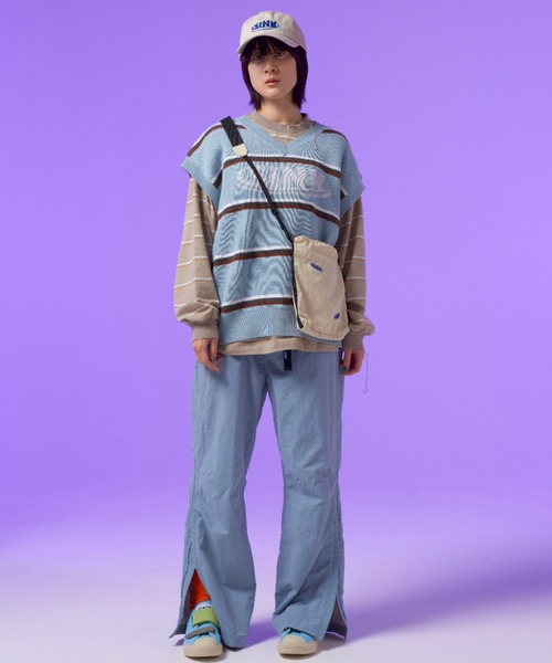 SINK kotohayokozawa（シンク コトハヨコザワ）の「【Nukeme×SINK】GLITCH EMBROIDERY　CAP（キャップ・レディース・ベージュ/ネイビー・FREE）」の11枚目の写真