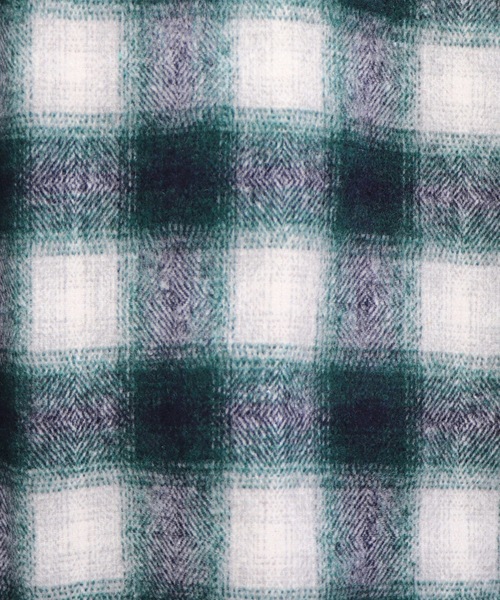 ILL'S（イルズ）の「ビッグシルエットオンブレチェックシャツジャケット【ILL’S】（その他アウター・メンズ・レッド/ブラック/グリーン/ブラウン・FREE）」の8枚目の写真