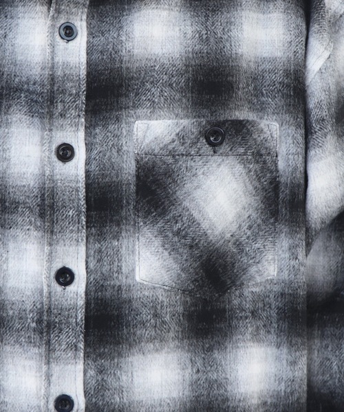 ILL'S（イルズ）の「ビッグシルエットオンブレチェックシャツジャケット【ILL’S】（その他アウター・メンズ・レッド/ブラック/グリーン/ブラウン・FREE）」の21枚目の写真