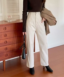 デニムストレートパンツ