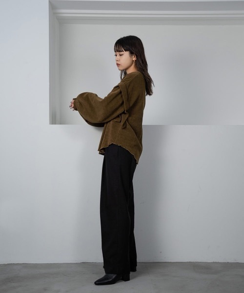Amiur(エミレ)の「shoulder tuck knit sew(ニット/セーター・レディース・カーキ/ベージュ・FREE)」の15枚目の写真