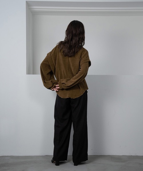 Amiur(エミレ)の「shoulder tuck knit sew(ニット/セーター・レディース・カーキ/ベージュ・FREE)」の12枚目の写真