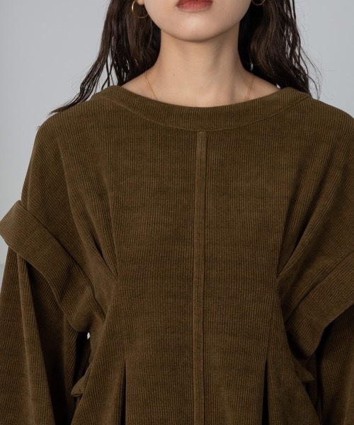 Amiur(エミレ)の「shoulder tuck knit sew(ニット/セーター・レディース・カーキ/ベージュ・FREE)」の8枚目の写真