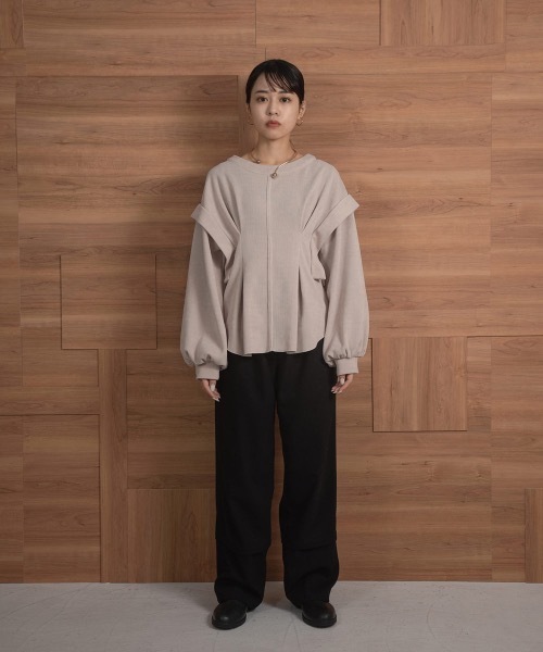 Amiur(エミレ)の「shoulder tuck knit sew(ニット/セーター・レディース・カーキ/ベージュ・FREE)」の21枚目の写真