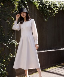 N.（N. Natural Beauty Basic） | 【追加生産】◆ウエストタック長袖ワンピース(ワンピース)