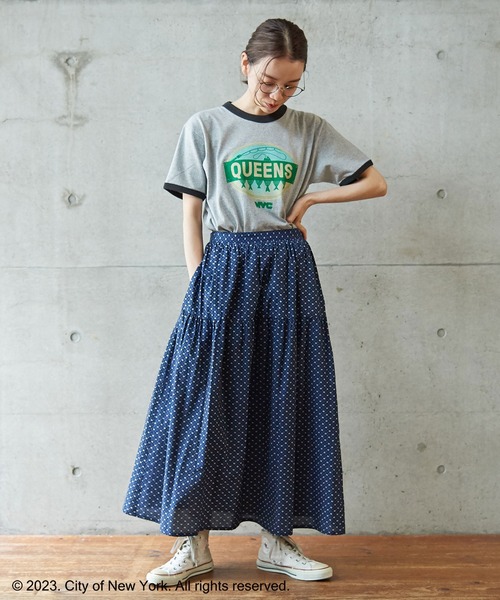 1月限定最終セール♡未使用品♡ヘレンド小花柄パーティプレート セール】インド 小花柄刺繍 ランダムティアードスカート
