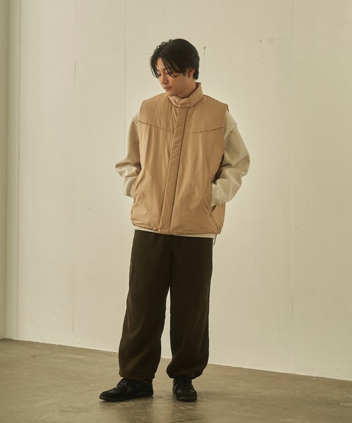 INTER FACTORY(インターファクトリー)の「YOEL - over padding vest / オーバーパデッドベスト(ベスト・メンズ・ブルー/カーキ/ベージュ・FREE)」の12枚目の写真