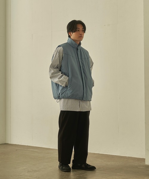 INTER FACTORY(インターファクトリー)の「YOEL - over padding vest / オーバーパデッドベスト(ベスト・メンズ・ブルー/カーキ/ベージュ・FREE)」の17枚目の写真