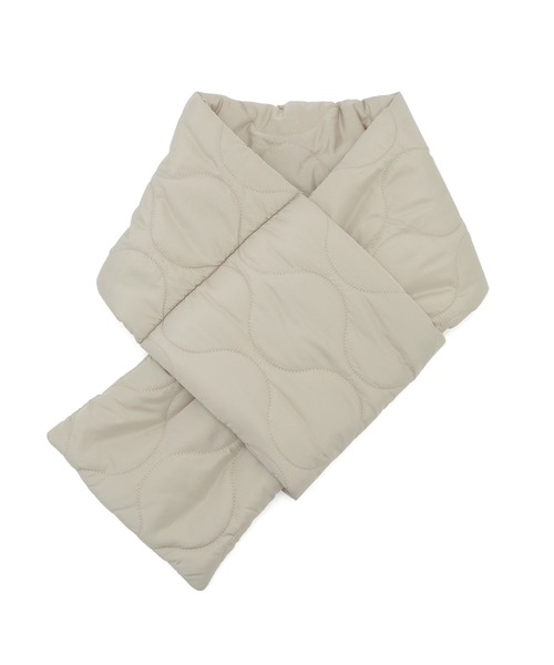 NERGY（ナージー）の「ひょうたん柄キルトマフラー（マフラー・レディース・グリーン/ホワイト/ブラック・M）」の2枚目の写真