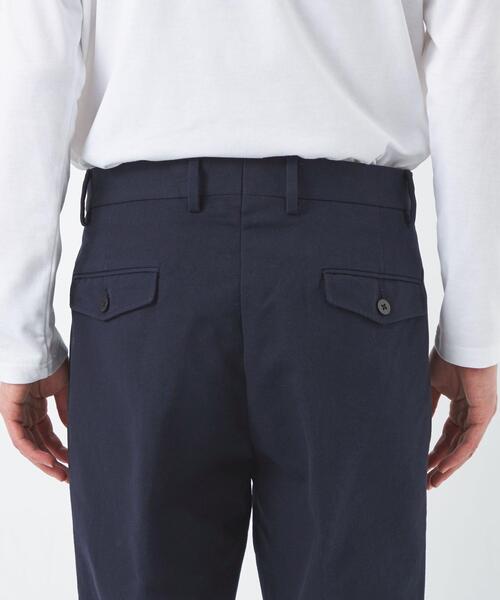 green label relaxing（グリーンレーベルリラクシング）の「コットン ピケ 2プリーツ スラックス パンツ（スラックス・メンズ・オフホワイト/ネイビー・L/XL/S/M）」の9枚目の写真