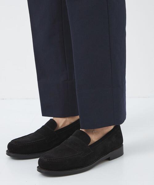 green label relaxing（グリーンレーベルリラクシング）の「コットン ピケ 2プリーツ スラックス パンツ（スラックス・メンズ・オフホワイト/ネイビー・L/XL/S/M）」の11枚目の写真