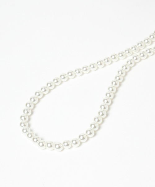 mysty woman(ミスティウーマン)の「パールチェーンミニBAG 182884(ショルダーバッグ・レディース・ブラック/アイボリー/パープル・FREE)」の12枚目の写真