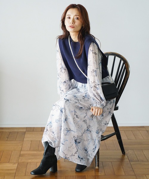 mysty woman(ミスティウーマン)の「パールチェーンミニBAG 182884(ショルダーバッグ・レディース・ブラック/アイボリー/パープル・FREE)」の7枚目の写真