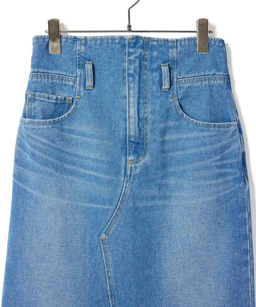 ADAM ET ROPE'(アダムエロペ)の「【サステナブル】コルセットディテールデニムスカート(デニムスカート・レディース・ターコイズブルー/サックスブルー・36/38)」の9枚目の写真