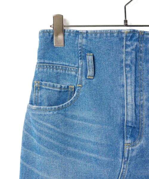 ADAM ET ROPE'(アダムエロペ)の「【サステナブル】コルセットディテールデニムスカート(デニムスカート・レディース・ターコイズブルー/サックスブルー・36/38)」の10枚目の写真