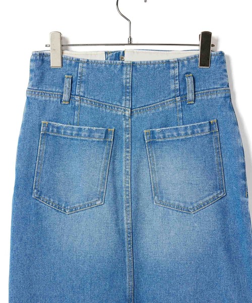 ADAM ET ROPE'(アダムエロペ)の「【サステナブル】コルセットディテールデニムスカート(デニムスカート・レディース・ターコイズブルー/サックスブルー・36/38)」の13枚目の写真