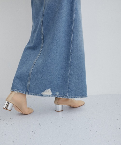 ADAM ET ROPE'(アダムエロペ)の「【サステナブル】コルセットディテールデニムスカート(デニムスカート・レディース・ターコイズブルー/サックスブルー・36/38)」の17枚目の写真