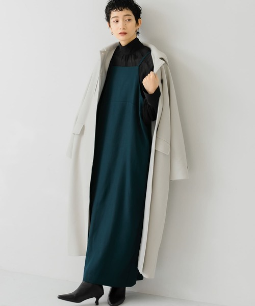 KBF(ケイビーエフ)の「Iラインキャミワンピース(ワンピース・レディース・モカ/グリーン系その他/ブラック・ONE)」の6枚目の写真