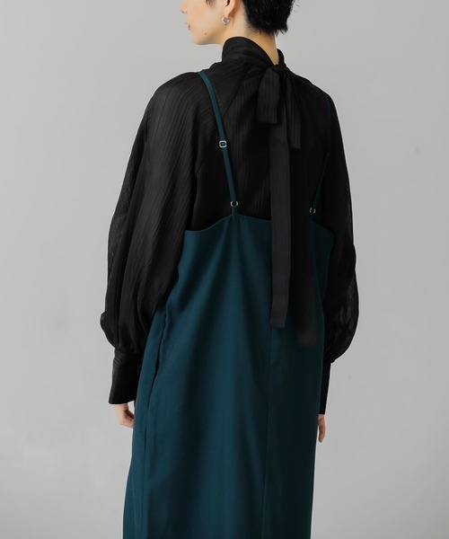 KBF(ケイビーエフ)の「Iラインキャミワンピース(ワンピース・レディース・モカ/グリーン系その他/ブラック・ONE)」の8枚目の写真