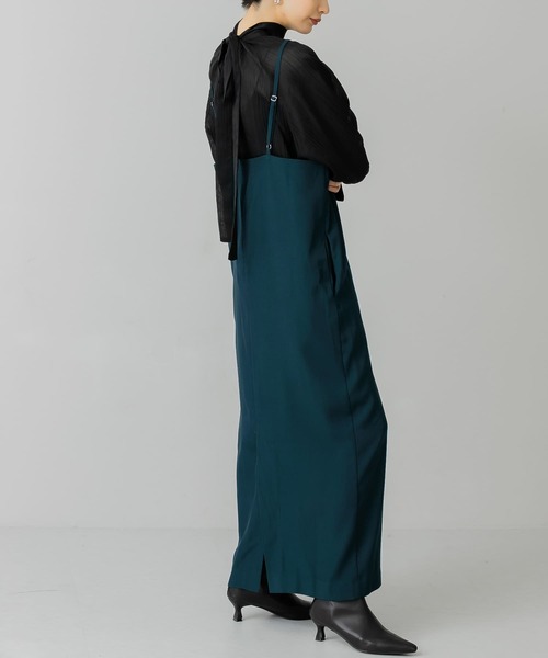 KBF(ケイビーエフ)の「Iラインキャミワンピース(ワンピース・レディース・モカ/グリーン系その他/ブラック・ONE)」の10枚目の写真