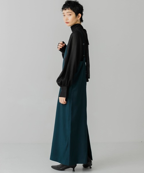 KBF(ケイビーエフ)の「Iラインキャミワンピース(ワンピース・レディース・モカ/グリーン系その他/ブラック・ONE)」の11枚目の写真