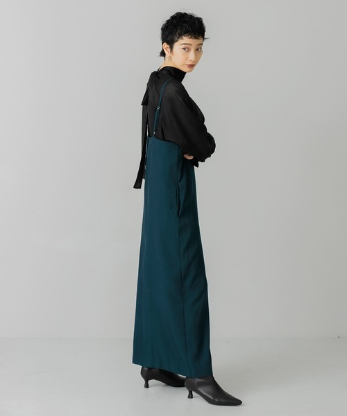 KBF(ケイビーエフ)の「Iラインキャミワンピース(ワンピース・レディース・モカ/グリーン系その他/ブラック・ONE)」の12枚目の写真