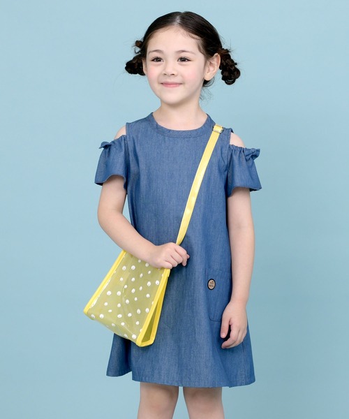 trois lapins kp（トロワラパンケーピー）の「肩開きデザイン デニムワンピース(110～130cm)（ワンピース・キッズ・ネイビー・110cm/120cm/130cm）」の11枚目の写真