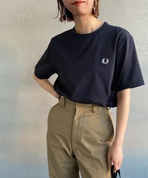 [FRED PERRY/フレッドペリー] ワンポイントロゴ刺繍 リンガーTシャツ