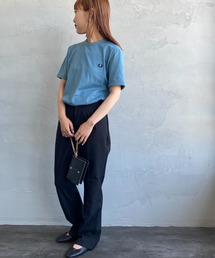 [FRED PERRY/フレッドペリー] ワンポイントロゴ刺繍 リンガーTシャツ