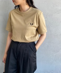 [FRED PERRY/フレッドペリー] ワンポイントロゴ刺繍 リンガーTシャツ