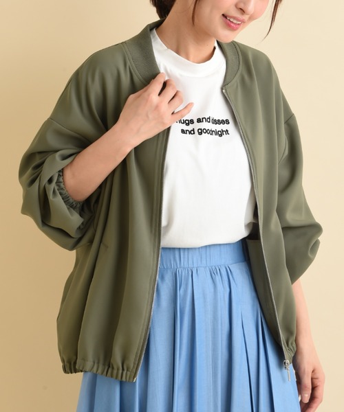 actuel(アクチュエル)の「マットウェザーブルゾン(ブルゾン・レディース・ブラック/ライトグレー/カーキ・FREE)」の1枚目の写真