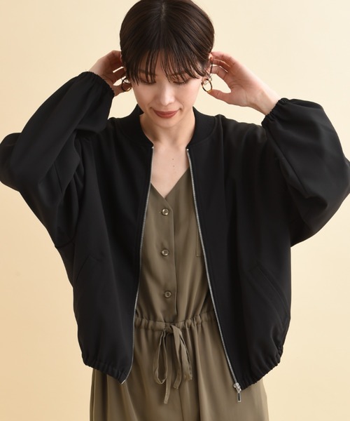 actuel(アクチュエル)の「マットウェザーブルゾン(ブルゾン・レディース・ブラック/ライトグレー/カーキ・FREE)」の18枚目の写真