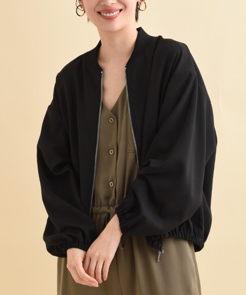 actuel(アクチュエル)の「マットウェザーブルゾン(ブルゾン・レディース・ブラック/ライトグレー/カーキ・FREE)」の14枚目の写真