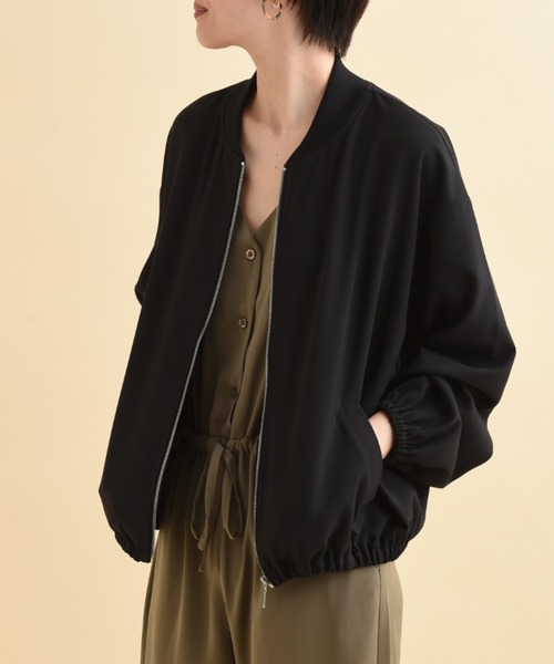 actuel(アクチュエル)の「マットウェザーブルゾン(ブルゾン・レディース・ブラック/ライトグレー/カーキ・FREE)」の17枚目の写真