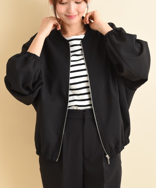 actuel(アクチュエル)の「マットウェザーブルゾン(ブルゾン・レディース・ブラック/ライトグレー/カーキ・FREE)」の4枚目の写真