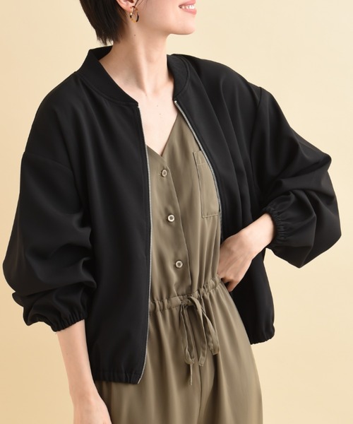 actuel(アクチュエル)の「マットウェザーブルゾン(ブルゾン・レディース・ブラック/ライトグレー/カーキ・FREE)」の13枚目の写真